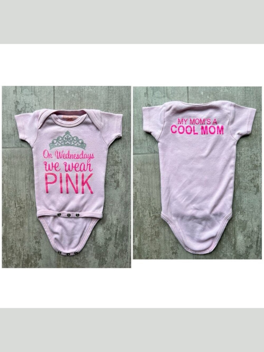 SARA KETY On Wednesday We Wear Pink Mean Girls Funny Cute Bodysuit 0-6
